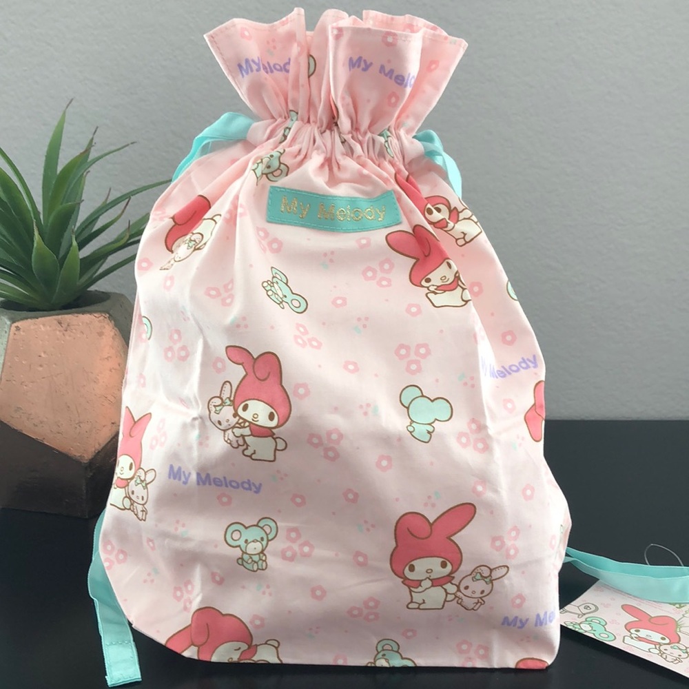 NWT Sanrio My Melody Drawstring Bag